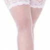 Annes Styling Annes Dunne Matte Hold Up Kousen Cecile 20 Denier Met Extra Brede Kanten Rand, Wit Maat XL/XXL (5/6) -Exporteren beenmode winkel 287x840