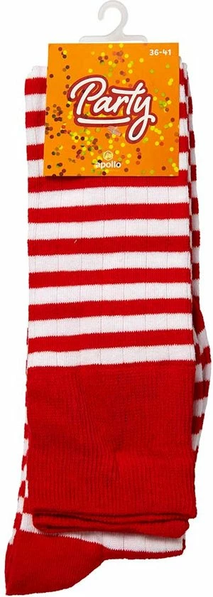 Over Kniekousen Met Strepen | Rood|wit | Maat 36/41 | Kniekousen | Kniekousen Carnaval | Kniekousen Dames | Party | Feestartikelen | Apollo 6 Over Kniekousen Met Strepen | Rood|wit | Maat 36/41 | Kniekousen | Kniekousen Carnaval | Kniekousen Dames | Party | Feestartikelen | Apollo - Afbeelding 4