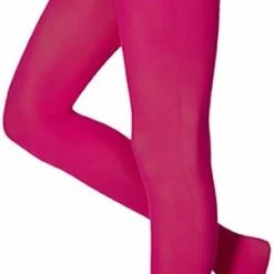 Dames Feest Legging | Fluor Rose | 60 Denier | Maat XXL | Leggings | Legging Carnaval | Carnavalskleding | Gekleurde Legging | Neon Legging | Legging Meisje | Apollo
