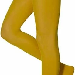 Dames Feest Legging | Geel | 60 Denier | Maat XXL | Gekleurde Legging | Neon Legging | Leggings | Legging Carnaval | Legging Meisje | Carnavalskleding | Apollo