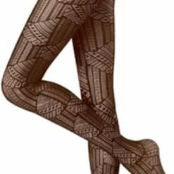 Oroblu Abstract Mistery Fantasie Panty 40 Den Maat M Bruin Melange