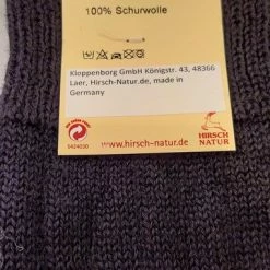 Hirsch Natur Wandel/werk/huissok - Zwart/grijs - 36/37 - 100% Merinowol -Exporteren beenmode winkel 382x840 3