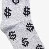 Malinsi Grappige Sokken Geld - Grijs - Dollar - One Size - Cadeau Mannen - Huissokken - Housewarming - Verjaardag - Man - Sinterklaas & Kerst -Exporteren beenmode winkel 389x840 1