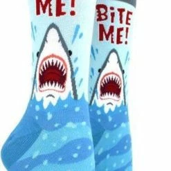 Winkrs - Haaien Sokken - Heren - 1 Paar Sokken Met Haai En Tekst Bite Me -maat 40-46