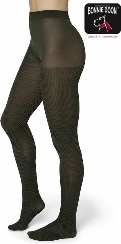 Bonnie Doon Grafische Panty 40 Denier Donker Groen Dames Maat 40/42 L - Grafisch - Ruiten Print - Gladde Naden - Maximaal Draagcomfort - Chique Panty - Feestelijk - Fencing Tights - Donkergroen - Olijfgroen - Olive - BP051980.1 4 Bonnie Doon Grafische Panty 40 Denier Donker Groen Dames Maat 40/42 L - Grafisch - Ruiten Print - Gladde Naden - Maximaal Draagcomfort - Chique Panty - Feestelijk - Fencing Tights - Donkergroen - Olijfgroen - Olive - BP051980.1 - Afbeelding 2