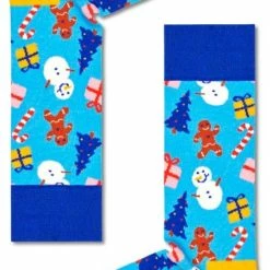 Happy Socks - Kerst Sokken - Bring It On - Blauw - Maat 36-40