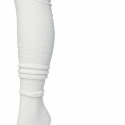 Bonnie Doon Bio Kabel Overknee Kousen Dames Off White Maat 36/42 - Klassiek Kabel Patroon - Biologisch Katoen - Ultiem Comfort - Classic Cable Overknee Sokken - OEKO-TEX - Gladde Naden - Kniekousen - Duurzaam Huidvriendelijk - Crème - P53498.4