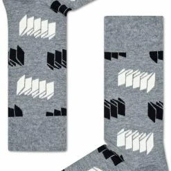 Happy Socks - Gift Box 4-pack Sokken Optic Zwart / Wit / Grijs - 36-40 -Exporteren beenmode winkel 431x840
