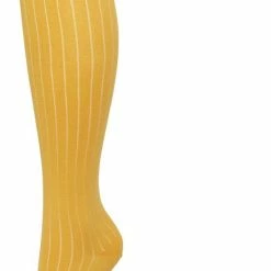 Bonnie Doon Bio Rib Kniekousen Dames Geel Maat 36/42 - Klassiek Rib Patroon - Biologisch Katoen - Ultiem Comfort - Rib Knee High - OEKO-TEX - Gladde Naden - Duurzaam Huidvriendelijk Bio Katoen - Sunflower - BP221414.10