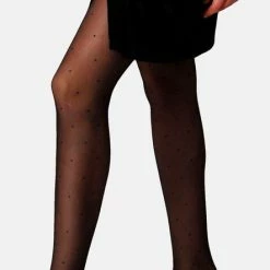 MAMSY Comfortabele Sheer Zwangerschapspanty 20den Zwart Met Fijne Stippen (XL) -Exporteren beenmode winkel 443x840 4