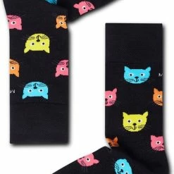 McGregor Sokken Heren | Maat 36-40 | Katten Sok Voor Mannen | Cat Sok | Zwart Met Gekleurde Katten | Grappige Sokken/Funny Socks -Exporteren beenmode winkel 451x840 5