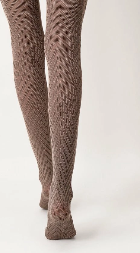 Oroblu Chevron 60 Panty - Kleur Camel - Maat S/M 4 Oroblu Chevron 60 Panty - Kleur Camel - Maat S/M - Afbeelding 2