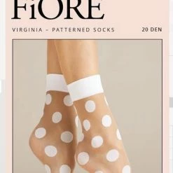 2 Pack Fiore Dunne Pantysokken Met Stippen Virginia 20DEN Nude/Wit -Exporteren beenmode winkel 472x840 1