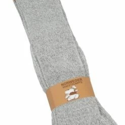 Merkloos Socke|Sok|Wollen Sokken|1 Paar Kniesokken|Noorse Kniesokken|Maat 39/42 "Kleur Grijs"