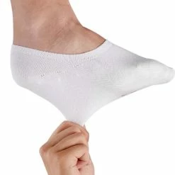 Merkloos Witte No Show Sneakersokken - Sokjes.nl - Maat 39/42 - 6 Paar - Onzichtbare Sneakersokken - Naadloos - Anti-slip Hak -Exporteren beenmode winkel 502x840