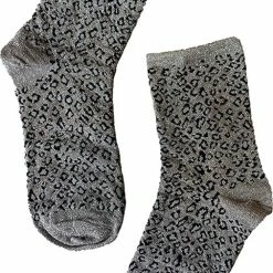 Yada Glittersokken Tijgerprint - Grijs