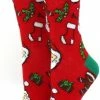 Merkloos Kerstsokken - Funny Socks - Figures In Red - Dames - Maat 37-41 -Exporteren beenmode winkel 509x840