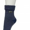 Bonnie Doon Huissokken Met Anti-Slip Voor Dames Jeans Blauw Maat 36/42 - Warme Slofsokken - Badstof Binnenzijde - Zeer Zachte Winter Sokken - Thuis Sokken - Home Socks - Niet Knellend - Gladde Naden - Katoen - Gemeleerd - Jeans Heather - BP211124 -Exporteren beenmode winkel 517x840 1
