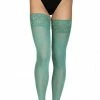 Annes Styling Annes Ondoorzichtige Hold Up Kousen Met Kanten Band Truss 60 Denier, Plus Size, Felgroen (Verdino), Maat XXL/XXXL ( 7/8) -Exporteren beenmode winkel 527x840