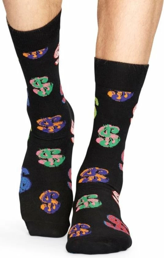 Happy Socks Andy Warhol Dollar Sokken - Zwart - Maat 36-40 4 Happy Socks Andy Warhol Dollar Sokken - Zwart - Maat 36-40 - Afbeelding 2