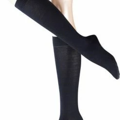 FALKE Softmerino Kniehoge Sokken Versterkte Kniekousen Zonder Patroon Ademend Lang Effen Warm Dik Winter Merinowol Katoen Blauw Dames Sokken - Maat 41-42 -Exporteren beenmode winkel 543x840 3