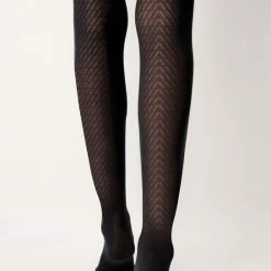 Oroblu Eco Sneakers Style 50 Panty - Kleur Zwart (Black Lines) - Maat L/XL -Exporteren beenmode winkel 544x840 2