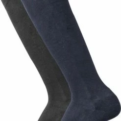 Merkloos Dunne Merino Wollen Kniekousen - Black - 35/38