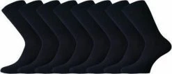 Bonanza 8 Paar Dames Sokken - Naadloos - Zwart - 35-38