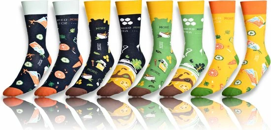 More Fashion - Heren Sokken - 39/42 - 4-Pack - Juice & Tea - MADE IN EU 3 More Fashion - Heren Sokken - 39/42 - 4-Pack - Juice & Tea - MADE IN EU