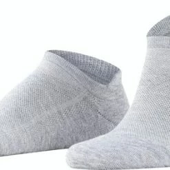 FALKE Cool Kick Sneaker Sneakersokken Versterkte Sneaker Sokken Heren Dames Zonder Motief Met Pluche Zool En Hielband Ademend Sneldrogend Grijs Unisex Sokken - Maat 39-41