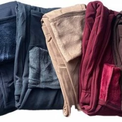 Merkloos Fleece Thermo Legging | Kleur Taupe | One Size 44-48 -Exporteren beenmode winkel 550x283