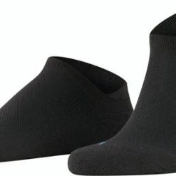 FALKE Cool Kick Sneaker Sneakersokken Versterkte Sneaker Sokken Heren Dames Zonder Motief Met Pluche Zool En Hielband Ademend Sneldrogend Zwart Unisex Sokken - Maat 44-45