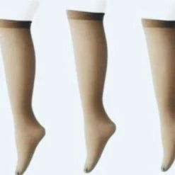 Merkloos Dames Kniekousen - Pantykousjes - Naturel - Beige - 60 Denier - 5 Paar - One Size