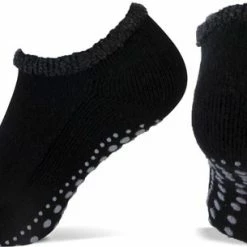 Homesocks - Antislip - Korte Wollen Huissokken - ABS - Maat 35/38 - Kleur: Zwart