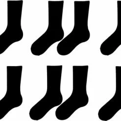 Naft Katoenen Sokken Zwart 6 Paar Maat 47/50 -Exporteren beenmode winkel 550x342