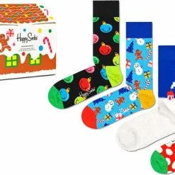 Happy Socks Giftbox 4P Sokken Holiday Time Multi - 36-40 -Exporteren beenmode winkel 550x359 1