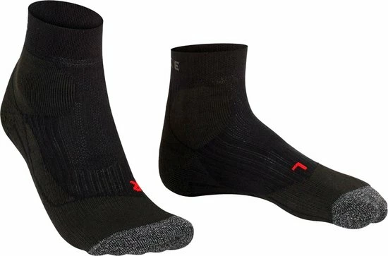 FALKE TE2 Short Tennissokken Kort Zacht Geribd Dempend Effect Vochtregulerend Gewrichtsbescherming Zonder Motief Katoen Zwart Dames Sportsokken - Maat 39-40 5 FALKE TE2 Short Tennissokken Kort Zacht Geribd Dempend Effect Vochtregulerend Gewrichtsbescherming Zonder Motief Katoen Zwart Dames Sportsokken - Maat 39-40 - Afbeelding 3