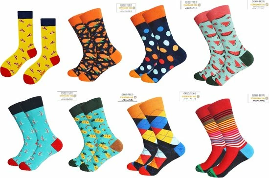 Benyson BENYSØN Organisch Katoenen Sokken - In Kleurrijke Prints - 8 Paar - Maat 35-40 3 Benyson BENYSØN Organisch Katoenen Sokken - In Kleurrijke Prints - 8 Paar - Maat 35-40