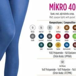 Penti Micro 40 Denier Dames Panty (pd1010) - WIT - Maat XL -Exporteren beenmode winkel 550x365