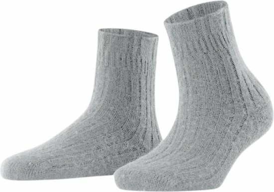 FALKE Bedsock Rib Versterkte Patroonloze Cottage Sokken Ademend Zacht En Houdt De Huid Warm In Bed Merinowol Kasjmier Grijs Dames Sokken - Maat 35-38 3 FALKE Bedsock Rib Versterkte Patroonloze Cottage Sokken Ademend Zacht En Houdt De Huid Warm In Bed Merinowol Kasjmier Grijs Dames Sokken - Maat 35-38