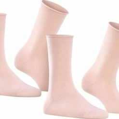 FALKE Happy 2-Pack Zacht Zonder Motief Versterkt Hoogwaardig Mid-rise Robuust Ademend Dekkend Set Katoen Multipack Roze Dames Sokken - Maat 39-42 -Exporteren beenmode winkel 550x391 1