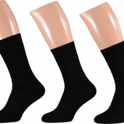 Badstof Sokken Heren | Zwart | Maat 42/47 | 3-Pak | Sokken Heren | Warme Sokken Heren | Wintersokken Heren | Sokken Heren 43 46 | Apollo