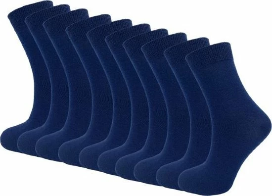 Bonanza 10 Paar Damessokken - 100% Katoen - Naadloos - Donkerblauw - Maat 39-42 3 Bonanza 10 Paar Damessokken - 100% Katoen - Naadloos - Donkerblauw - Maat 39-42