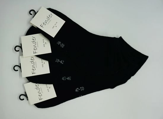 Merkloos 5 Paar Sneaker Sokken Maat 35/38 Zwart 5 Merkloos 5 Paar Sneaker Sokken Maat 35/38 Zwart - Afbeelding 3