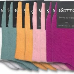 10 Paar Damessokken - SQOTTON - 100% Katoen - Naadloos - Sorbet - Maat 35-38 -Exporteren beenmode winkel 550x401 5