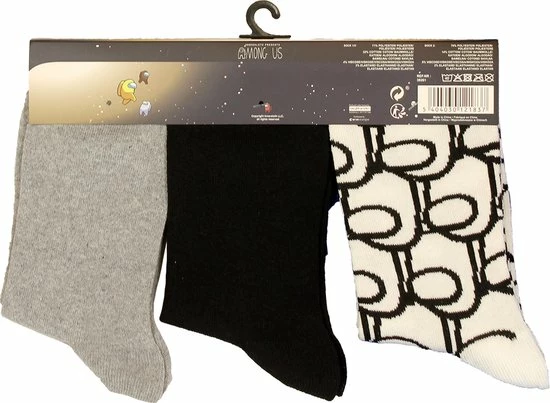 POPMERCH Among Us Outline 3 Pack Sokken - Officiële Merchandise 4 POPMERCH Among Us Outline 3 Pack Sokken - Officiële Merchandise - Afbeelding 2