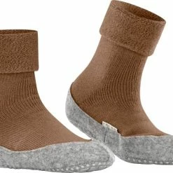 FALKE Cosyshoe Slofsokken Comfortabel Warm Winter Antislip Ondoorzichtig Zacht Mid-rise Met Vilten Zool Zonder Motief Met Noppen Merinowol Bruin Dames Sokken - Maat 41-42 -Exporteren beenmode winkel 550x416 3