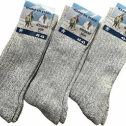 Merkloos Socke - Norweger Geitenwollen Sokken - Maat 43/45 - Noorse Sokken - 1 Paar - (1-Pack) - Warm & Sterk