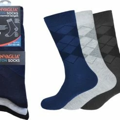 Merkloos Sokken Unisex - 12 Paar - Ruit - Maat 39-42 | Dames Sokken | Heren Sokken