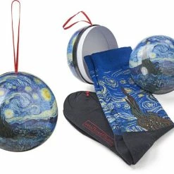 MuseARTa Gift Ball Kerst Sokken - Vincent Van Gogh - Starry Night - Maat 40-46